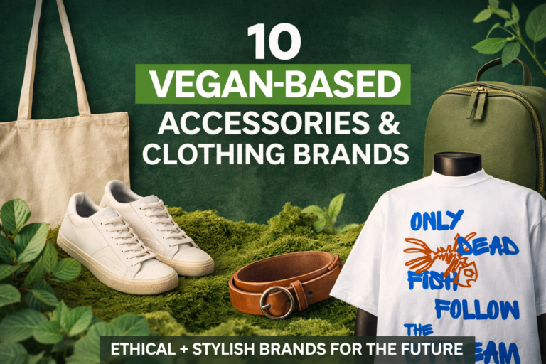 Discover 10 vegan-based accessories and clothing brands redefining ethical fashion in 2026. Premium vegan fashion brands for conscious style lovers.