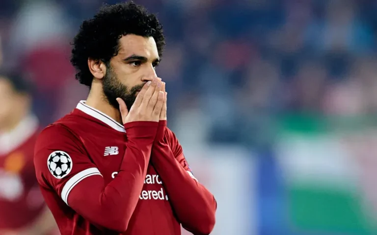 Mohamed Salah celebrates scoring for Egypt at the 2026 FIFA World Cup