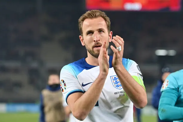 Harry Kane celebrates scoring for England at the 2026 FIFA World Cup